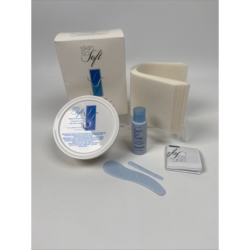 Avon Skin So Soft Hair Removal Microwave Wax Kit Fresh & Smooth 2009 Face & Body